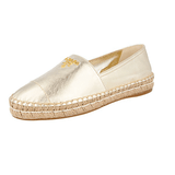 Prada Women's Gold Saffiano Leather Espadrilles 1S276H