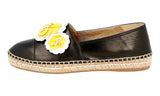 Prada Women's Black Leather Espadrilles 1S448H