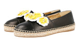 Prada Women's Black Leather Espadrilles 1S448H