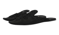 Prada Women's Black Leather Embodied Mules Sandals 1S659H