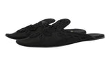 Prada Women's Black Leather Embodied Mules Sandals 1S659H