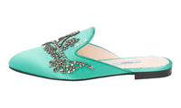 Prada Women's Turquoise Leather Sandals 1S667I