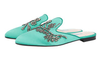 Prada Women's Turquoise Leather Sandals 1S667I