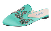 Prada Women's Turquoise Leather Sandals 1S667I