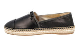 Prada Women's Black Leather Espadrilles 1S740F