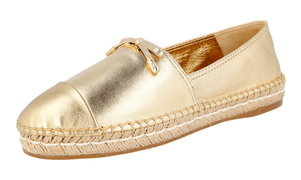 Prada Women's 1S740F 55L F0522 Leather Espadrilles