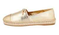 Prada Women's Gold Leather Espadrilles 1S740F