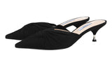 Prada Women's Black Leather Sandals 1S760I