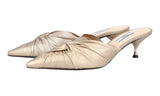 Prada Women's Gold Leather Pumps / Heels 1S760I