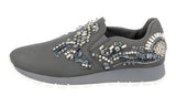 Prada Women's Grey Crystal Prax01 Slip-on Sneaker 1S875F