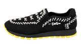 Prada Women's Black Crystal Prax01 Slip-on Sneaker 1S877F