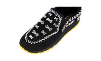 Prada Women's Black Heavy-Duty Rubber Sole Sneaker 1S877F