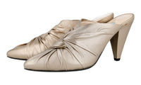 Prada Women's Bronze Leather Mules Pumps / Heels 1S8921