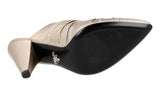 Prada Women's Bronze Leather Mules Sabots Pumps Sandals Pumps / Heels 1S8921