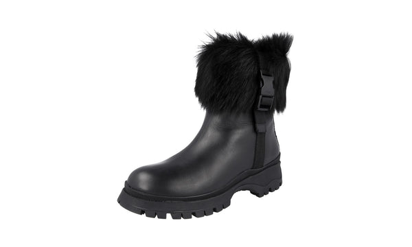 Prada Women's 1T006L 3G2G F0002 Leather Half-Boot