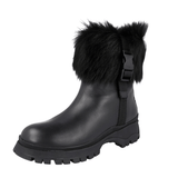 Prada Women's Black Leather Brixxen Half-Boot 1T006L