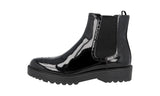 Prada Women's Black welt-sewn Leather Half-Boot 1T037H