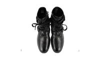 Prada Women's Black Deerskin Leather Half-Boot 1T060L