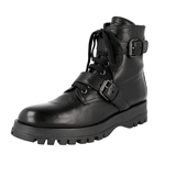 Prada Women's Black Deerskin Leather Half-Boot 1T060L