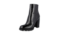 Prada Women's 1T137H V69 F0002 Heavy-Duty Rubber Sole Leather Half-Boot