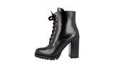Prada Women's Black welt-sewn Leather Half-Boot 1T138H