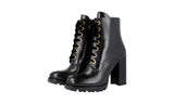 Prada Women's Black welt-sewn Leather Half-Boot 1T138H