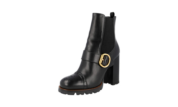 Prada Women's 1T139H 3F33 F0002 Leather Half-Boot