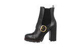Prada Women's Black Leather Half-Boot 1T139H