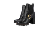 Prada Women's Black Leather Half-Boot 1T139H
