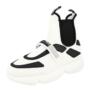 Prada Women's White Cloudbust High-Top Sneaker 1T142L