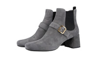 Prada Women's Grey Leather Half-Boot 1T159H