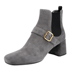 Prada Women's Grey Leather Half-Boot 1T159H