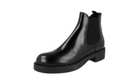 Prada Women's 1T251M ULS F0002 Brushed Spazzolato Leather Half-Boot