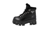 Prada Women's Black Leather Brixxen Monolith Shearling Lammfell High-Top Sneaker 1T260N