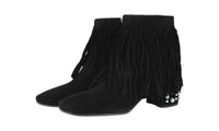 Prada Women's Black Leather Half-Boot 1T464I