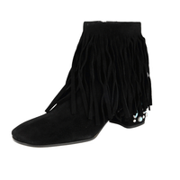 Prada Women's Black Leather Half-Boot 1T464I