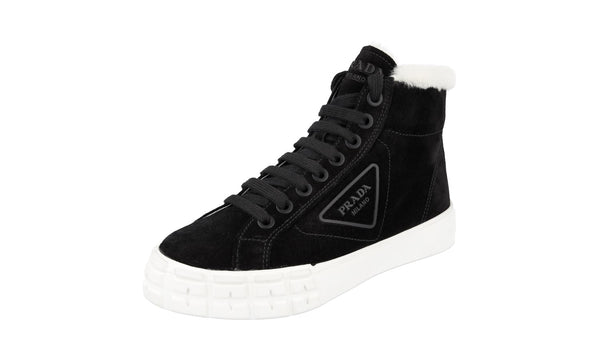 Prada Women's 1T508M JFT F0889 Leather High-Top Sneaker