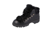 Prada Women's Black Leather Brixxen Half-Boot 1T588L