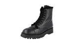 Prada Women's 1T595L 3KK9 F0002 Heavy-Duty Rubber Sole Leather Half-Boot