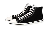 Prada Women's Black Synthesis Pointy Pointed Toe Sneaker 1T615M