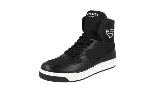 Prada Women's 1T638M 3L09 F0002 Nylon High-Top Sneaker