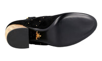 Prada Women's Black Leather Half-Boot 1T819H