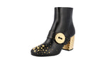Prada Women's 1T819H P70 F0002 Leather Half-Boot