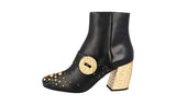 Prada Women's Black Leather Half-Boot 1T819H