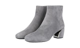 Prada Women's Grey Leather Half-Boot 1T850G