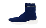 Prada Women's Blue Sock High-Top Sneaker 1T8981