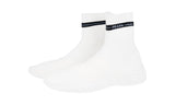 Prada Women's White Sock High-Top Sneaker 1T898I