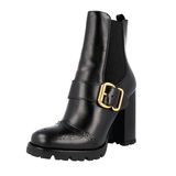 Prada Women's Black Leather Half-Boot 1T924H