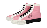 Prada Women's Pink Cassetta Wheel High-Top Sneaker 1T941L