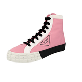 Prada Women's Pink Cassetta Wheel High-Top Sneaker 1T941L